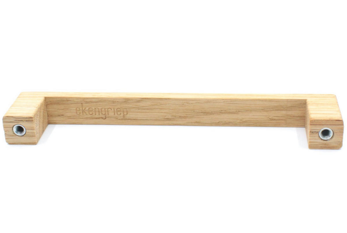 MÖBELGRIFF BA 416mm, Schrankgriff Eiche massiv, Holzgriff Küche - Naturfarben, Holz (1.4/2.8/43cm)