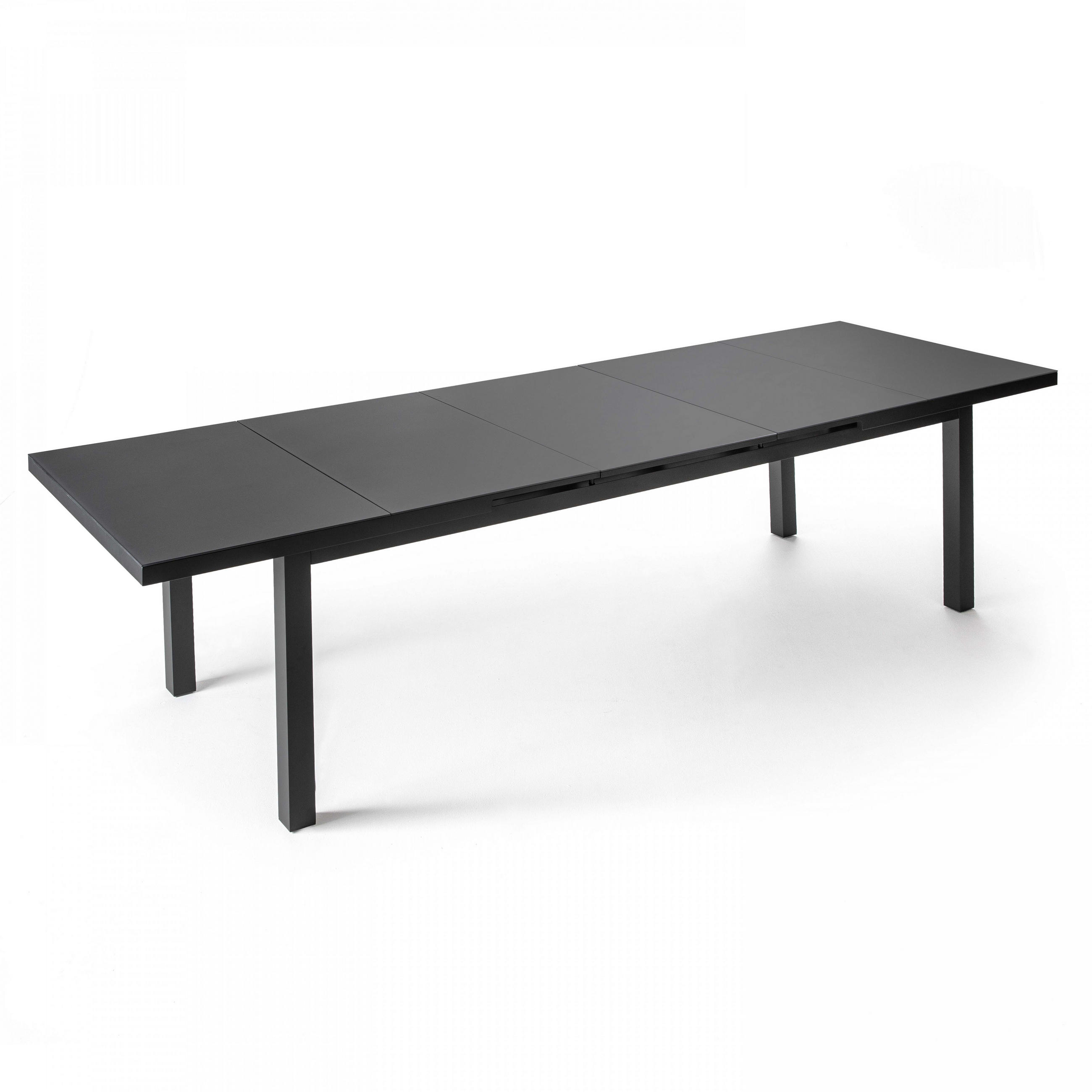 GARTENTISCH ausziehbar, Grau - Grau, Metall (320/100/76cm) - Oviala