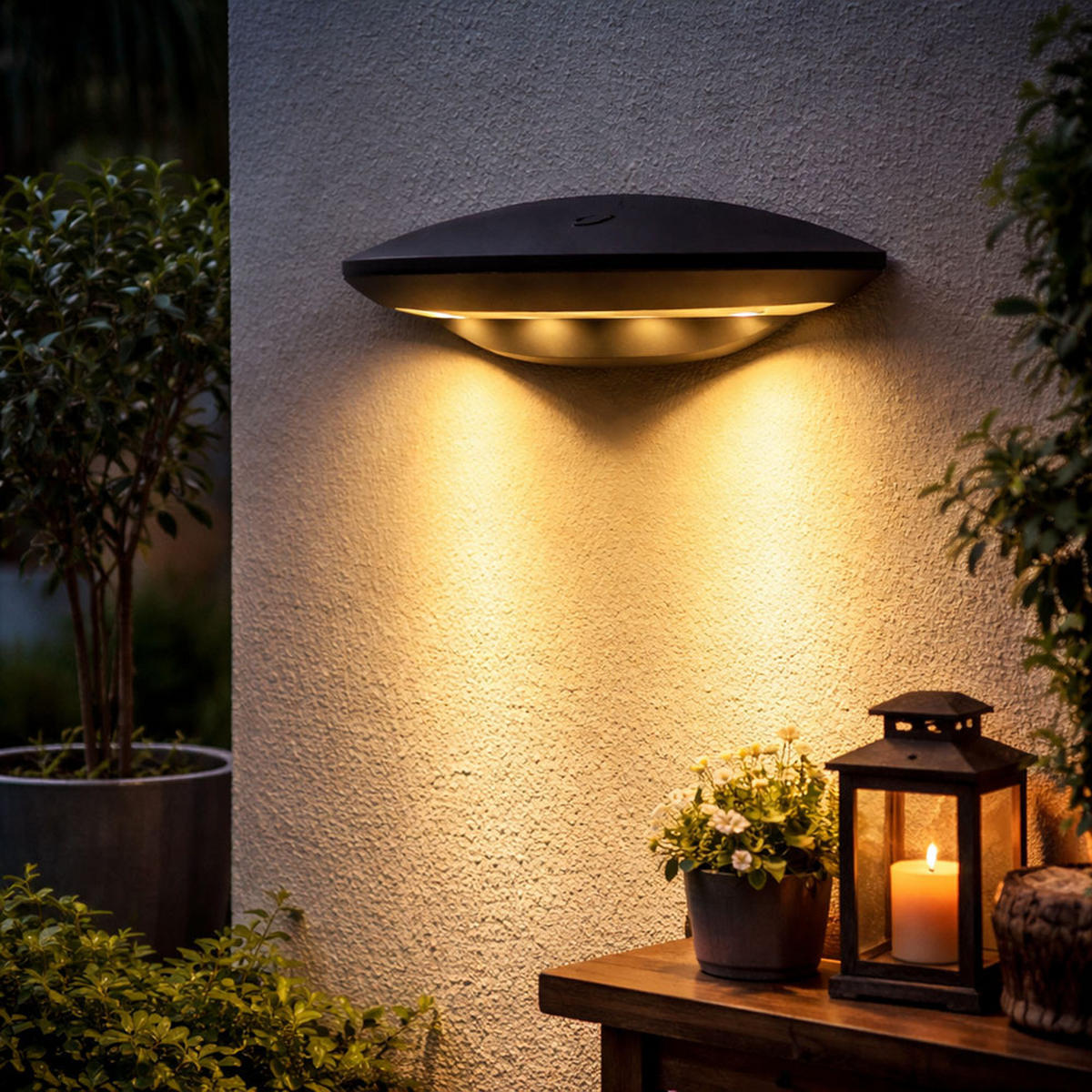 LED AUSSEN-WANDLEUCHTE ALU Anthrazit - Anthrazit, Metall (24.5/6.6/12.5cm) - Globo Lighting