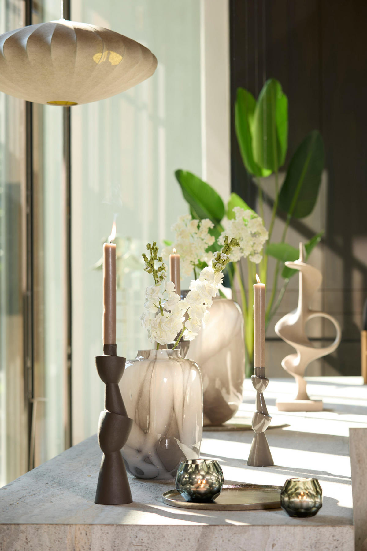 VASE Kobala Grau Ø34/50 cm - Grau, Glas (34/50cm) - Light & Living