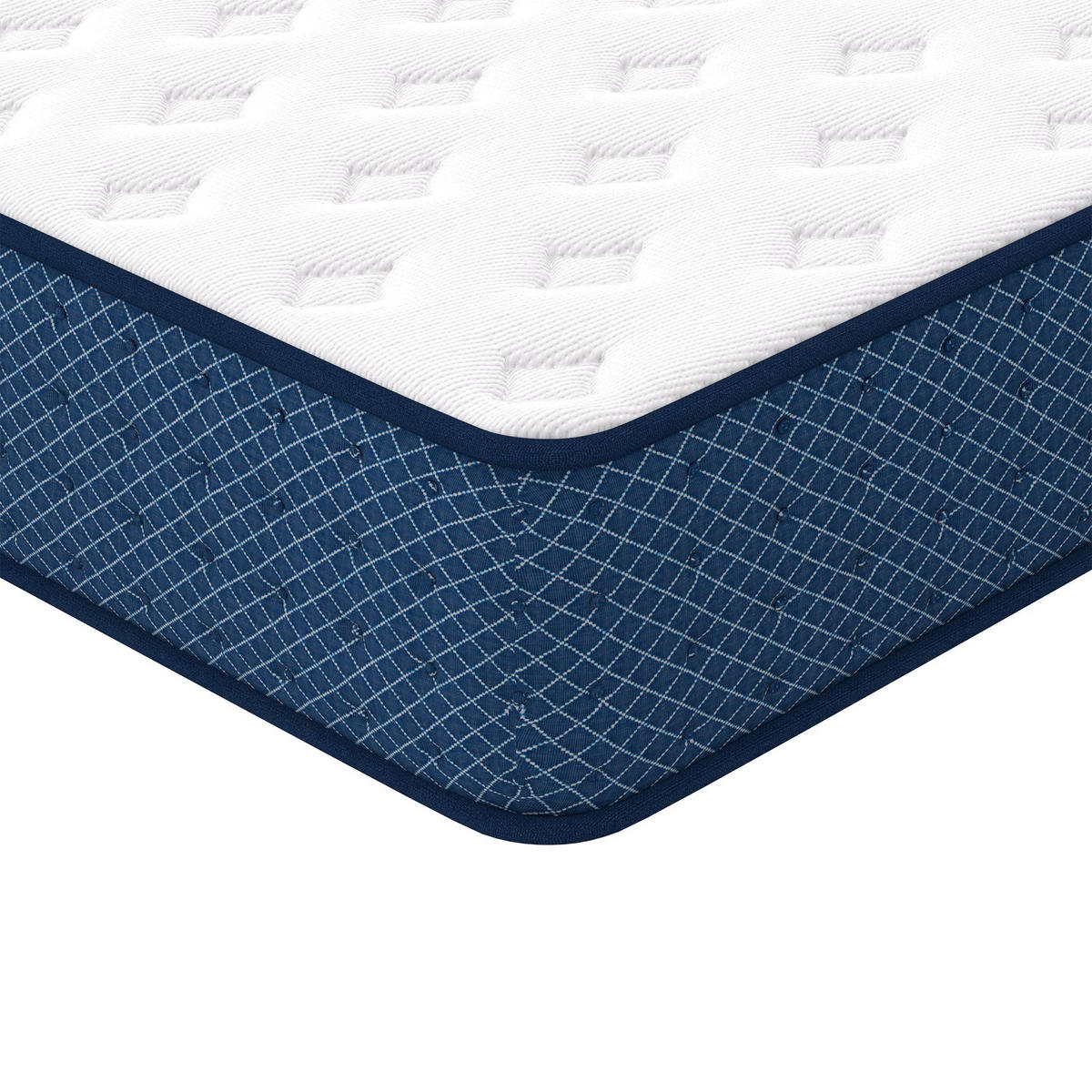 MATRATZE komfortabel, 90/190 cm, Höhe ca.: 28 cm, mittelfest, 7 Komfortzonen, beidseitig verwendbar - Weiß, Textil (90/190cm) - TEENO
