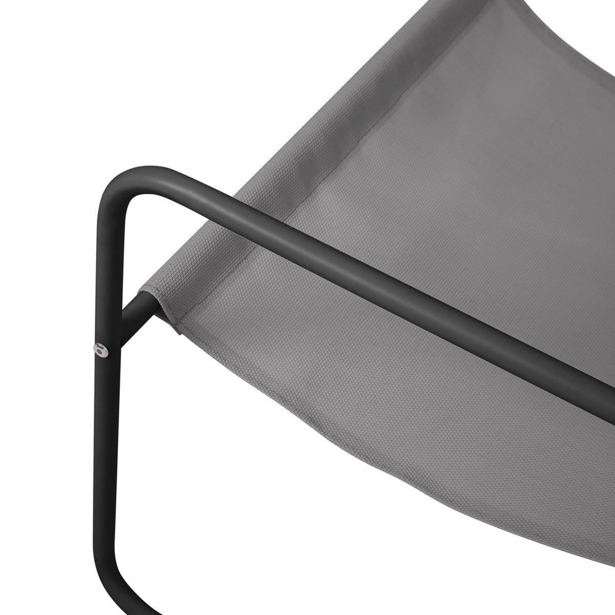 RELAXSESSEL Sveio Dunkelgrau (2er Set) - Dunkelgrau, Metall (65/81/80cm) - SVITA