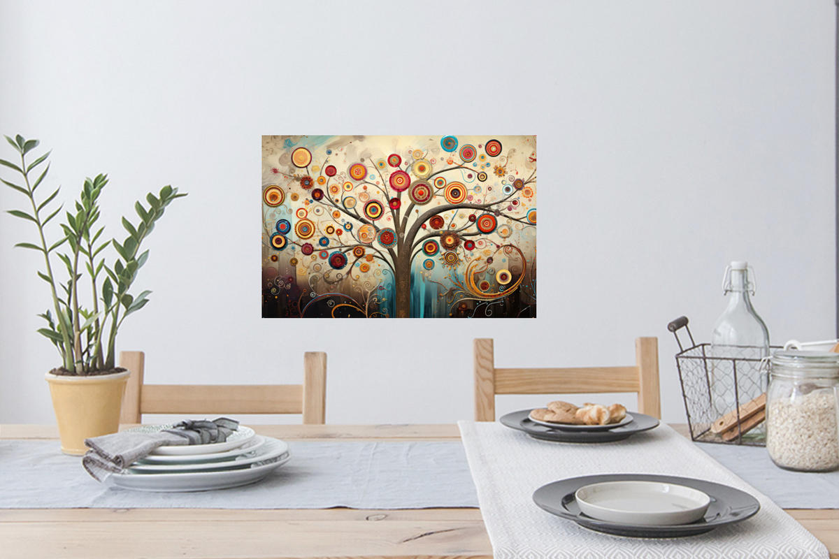 WANDTATTOO Baum - Baum des Lebens - Farbe 60x40 cm - Braun, Kunststoff (60/40/0.1cm) - MuchoWow