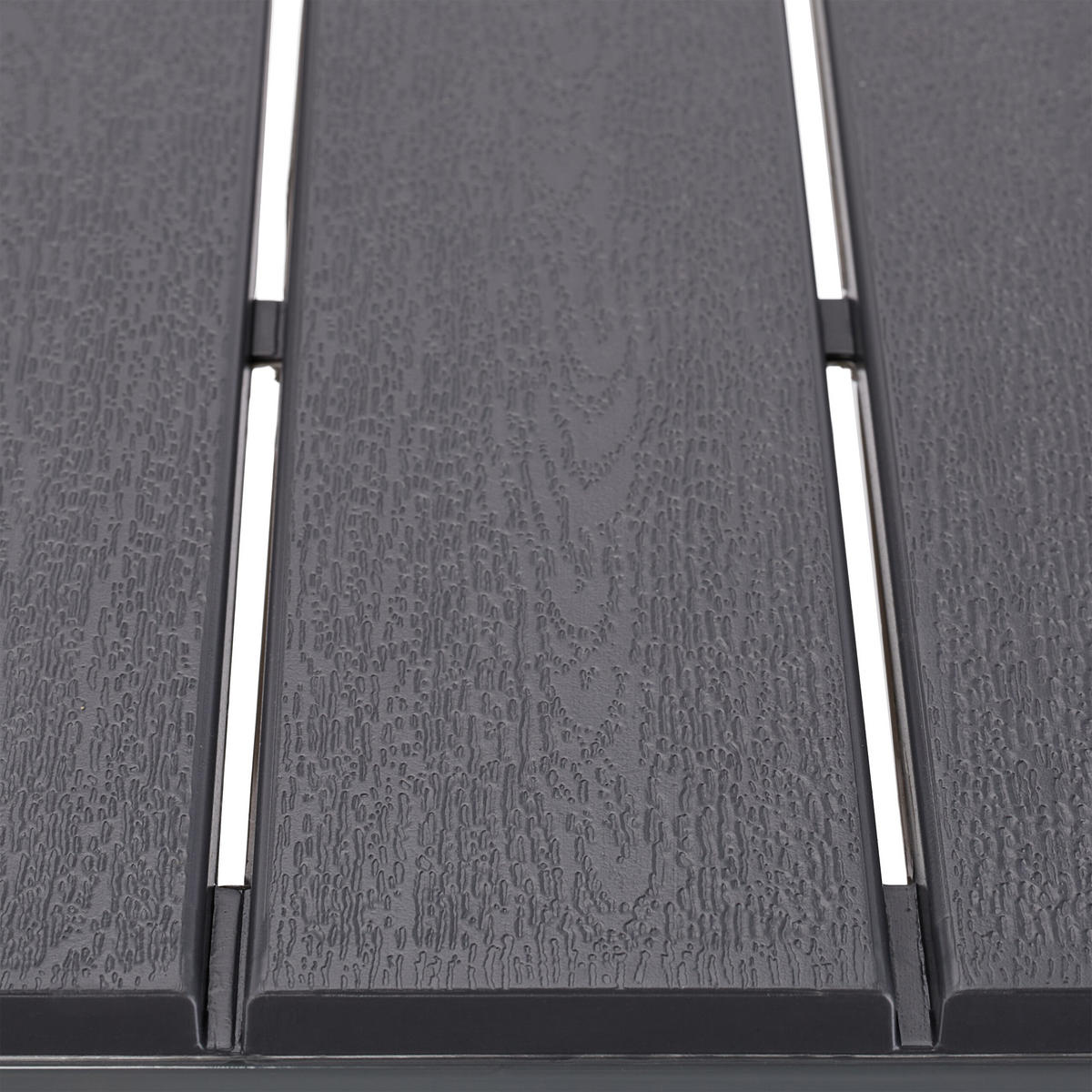 GARTENTISCH - Grau, Kunststoff/Metall (78/78/74cm) - Relaxdays