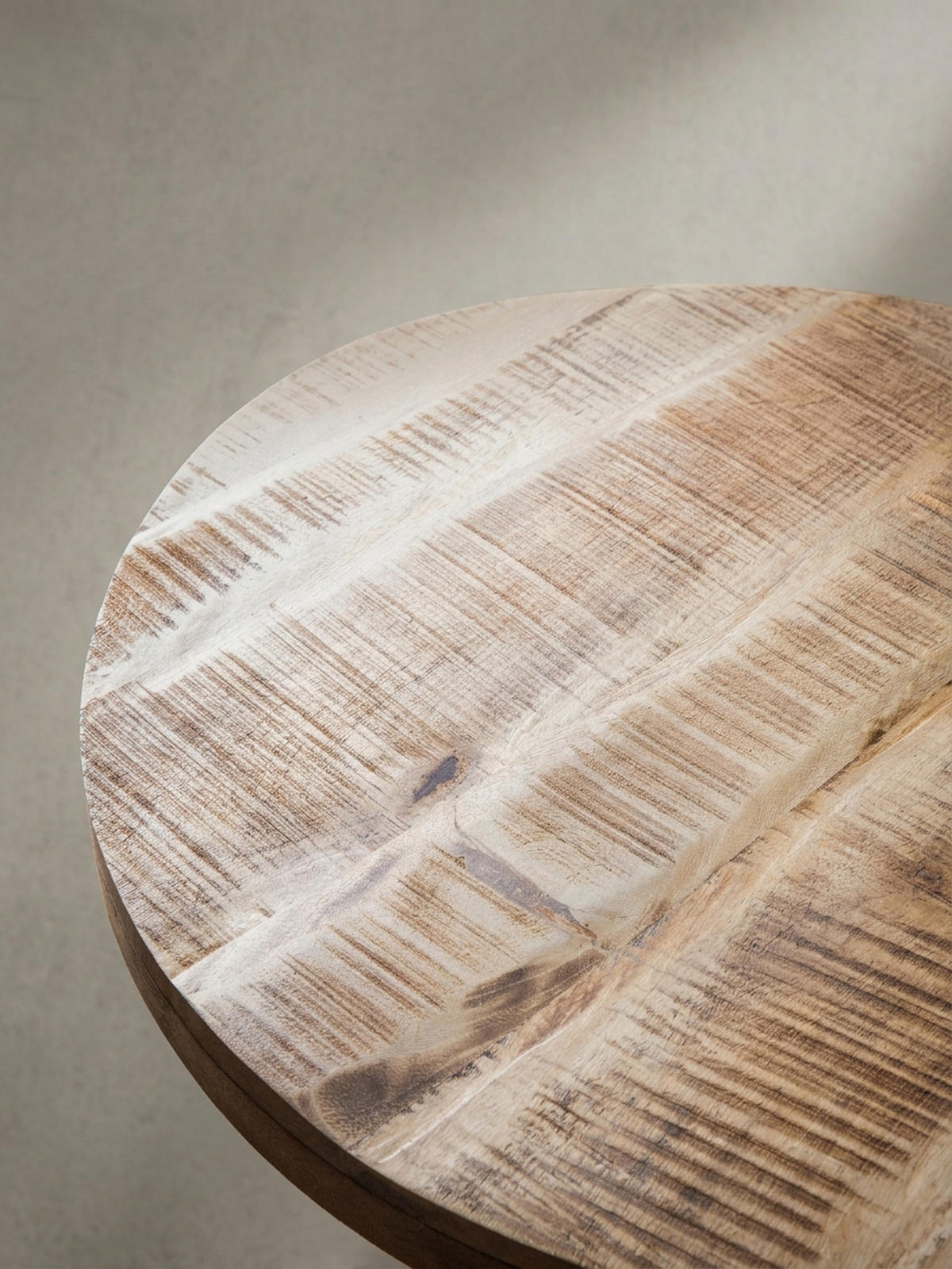 ESSZIMMERTISCH – Rund Mango Massivholz 80x80x75 cm Metallbeine Modern - Schwarz/Braun, Holz/Metall (80/80/75cm) - KADIMA DESIGN