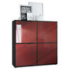 HIGHBOARD Cuba Türen in Bordeaux Hochglanz - Bordeaux, Holzwerkstoff (104/105.5/35.5cm) - Vladon