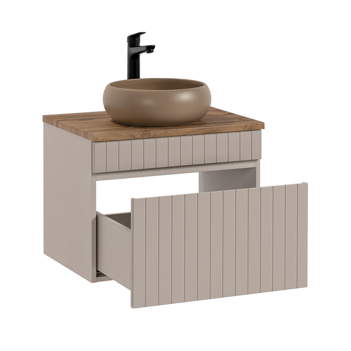 BADMÖBEL 60.4cm Zelie 2er-Set Kaschmir - Beige, Holzwerkstoff (60.4/48/46cm) - Petits-meubles