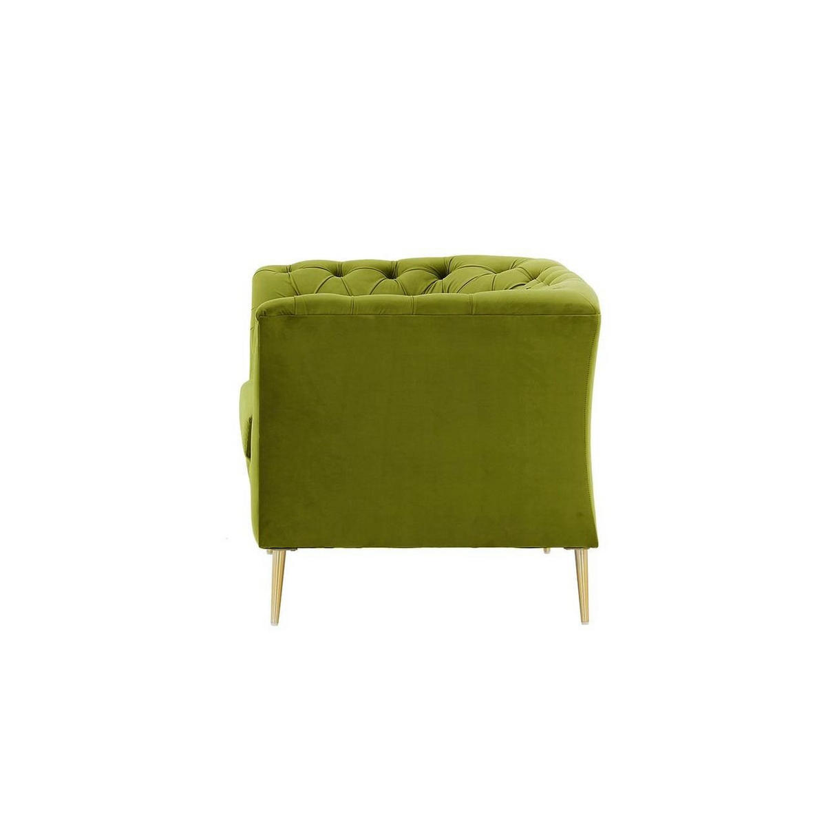 SESSEL Chesterfield Modern-Velluto 9 - Olivgrün, Holz/Textil (106/74/80cm)