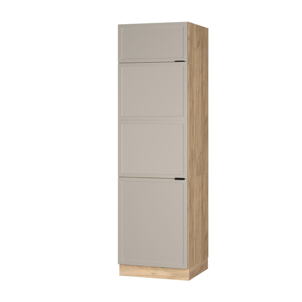 KYLSKÅP Fame-Line Gråbeige 60 cm Grå, Honungsek 206.8/60/58.1 cm