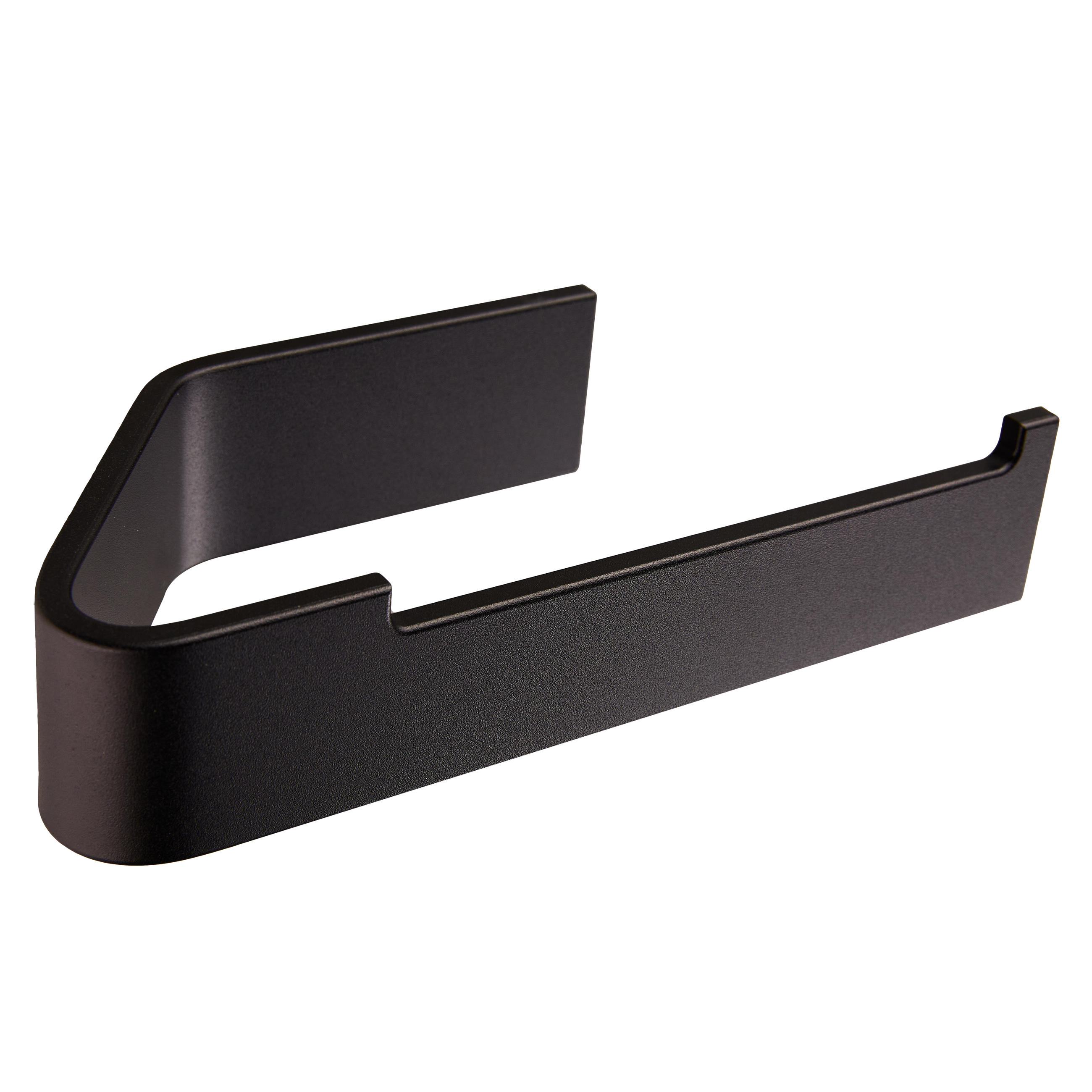 TOILETTENPAPIERHALTER OHNE BOHREN ohne Ablage Schwarz - Schwarz, Metall (17/4/8cm) - Designfabrik Hamburg