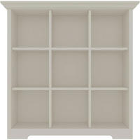 BÜCHERREGAL mit Sockel 9 Fächer Weiß 99 x 98 x 34 cm - Weiß, Holzwerkstoff (98/99/34cm)