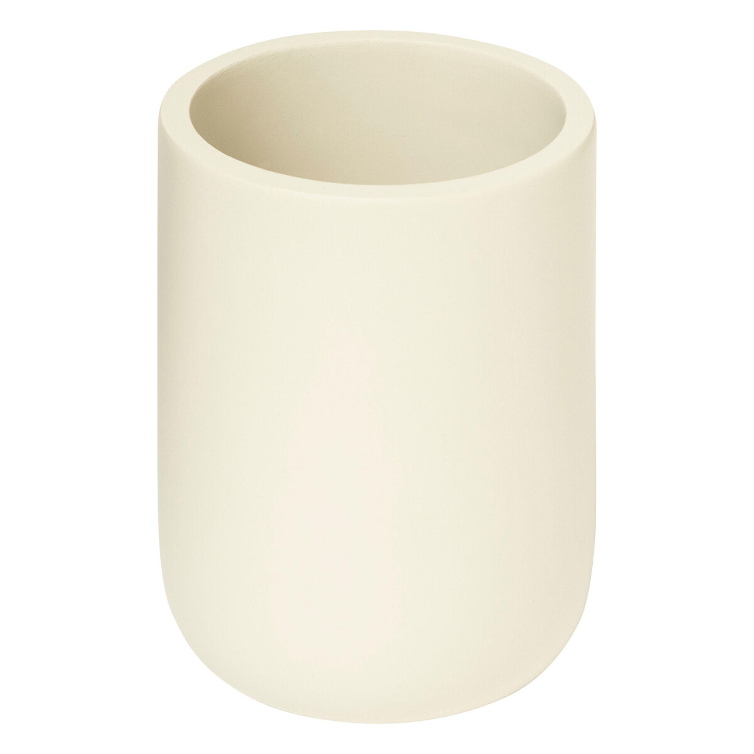 ZAHNBÜRSTENBECHER Duo, Polyresin, Beige - Beige, Kunststoff (7.4/10.4/7.4cm) - 5five Simply Smart