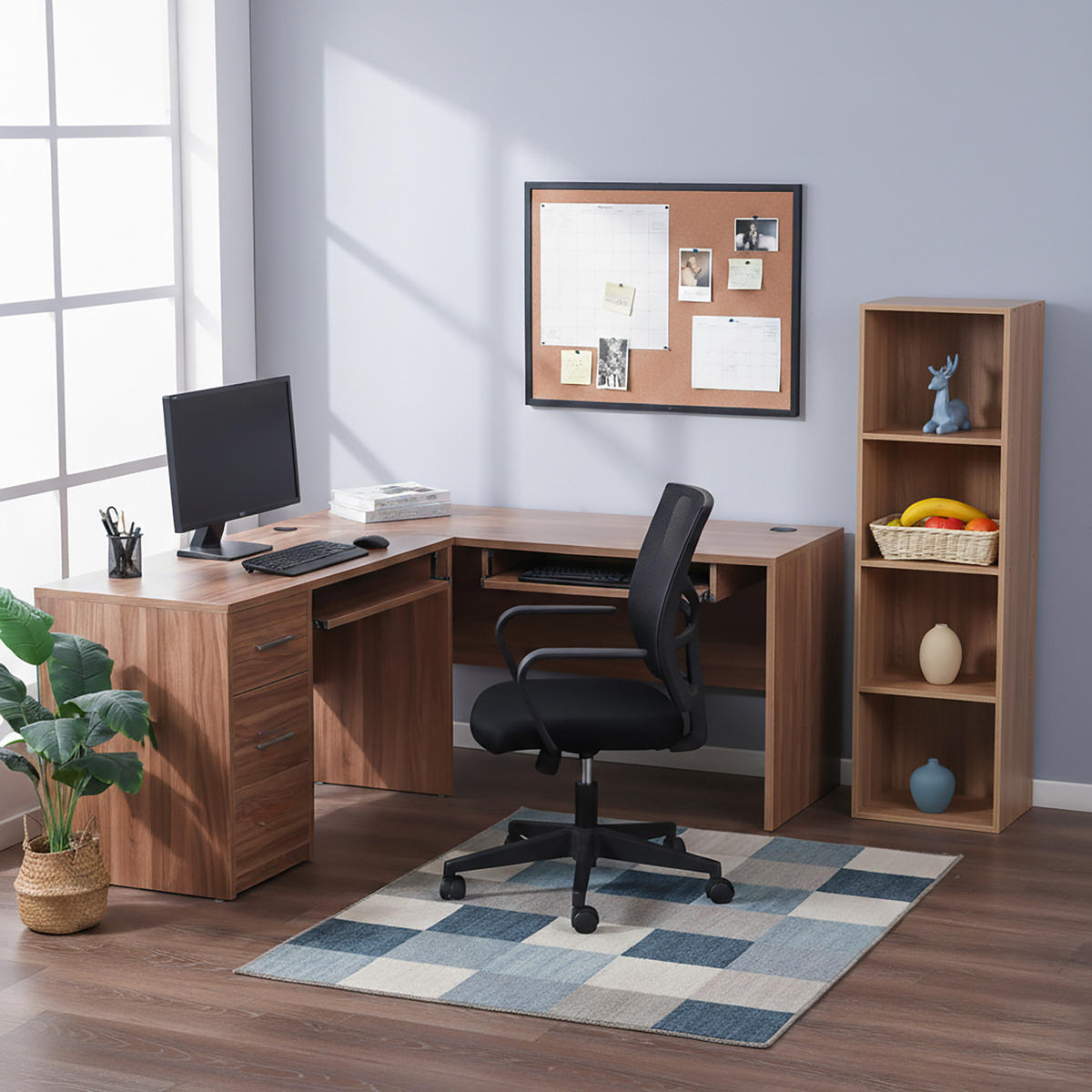 BÜCHERREGAL - Hellbraun, Holzwerkstoff/Textil (32/106/24cm) - Relaxdays