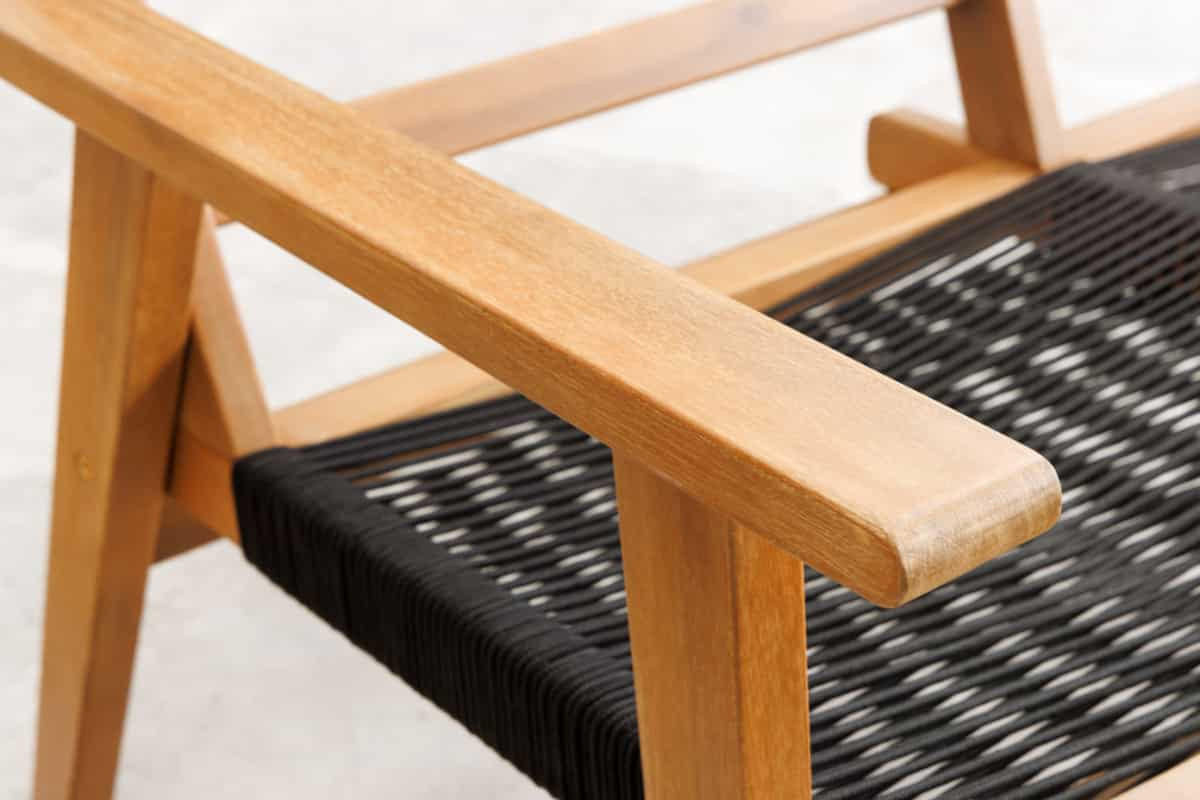 GARTENBANK BALI ROPE Akazie Anthrazit 120cm - Braun/Grau, Holz/Kunststoff (120/84/70cm) - riess-ambiente