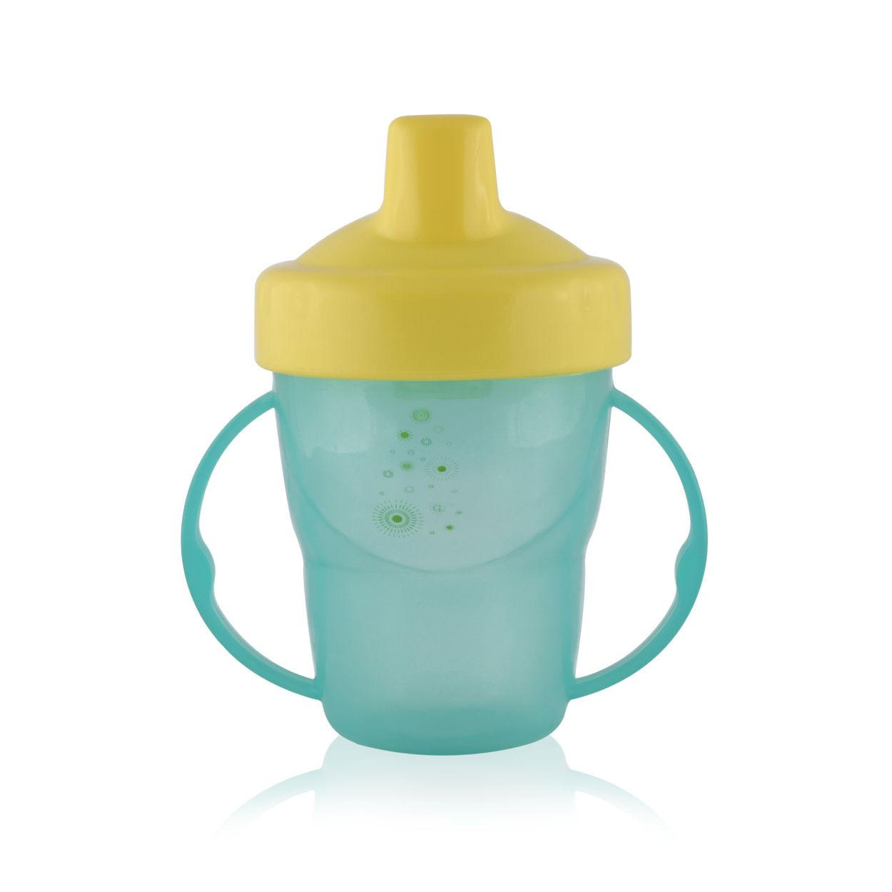 TRINKLERNBECHER Schnabeltasse 210 ml grün Kunststoff, hartes Mundstück, Haltegriffe, griffe, ab 12 Monaten - Grün, Kunststoff (7/14/10cm) - Baby Care