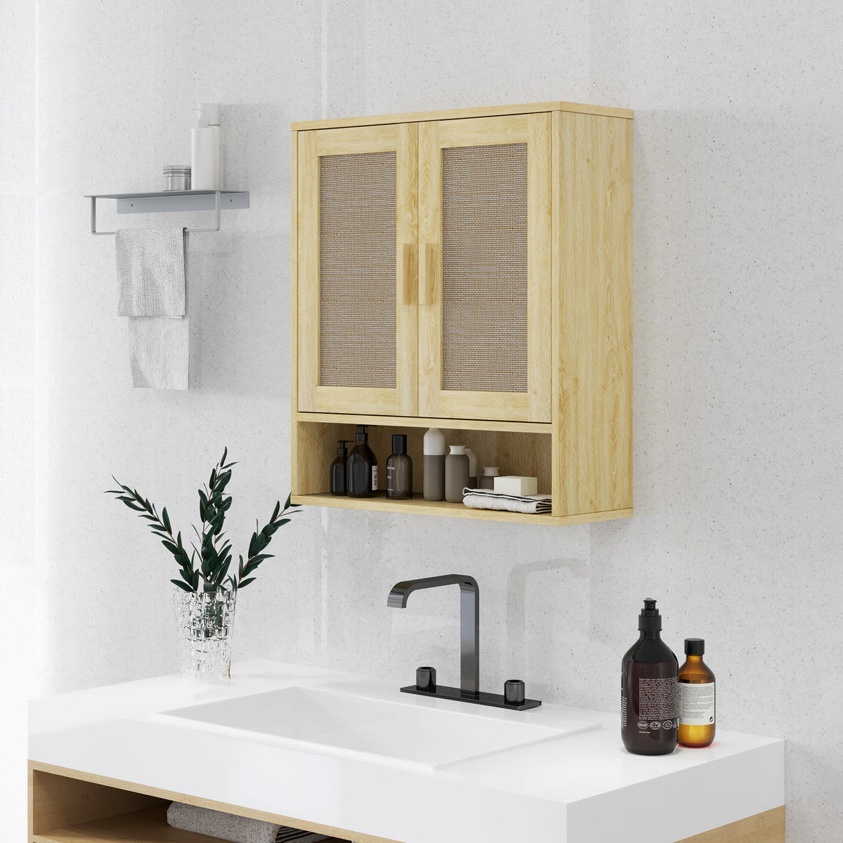 HÄNGESCHRANK Eiche 1 Stück - Beige, Kunststoff (59/66.5/20cm) - GiPP