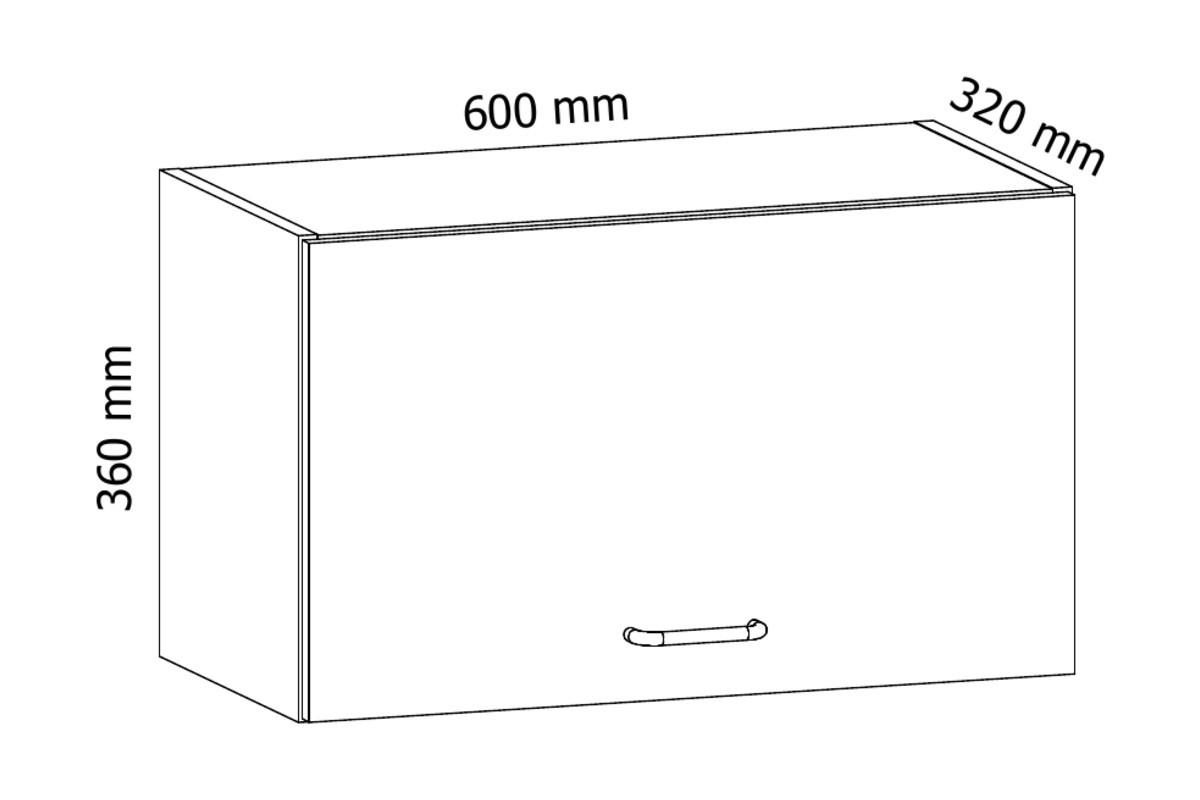 GLASHÄNGESCHRANK G60KSN – Provence – Andersen Pinie - Pinienfarben, Glas/Holzwerkstoff (60/36/32cm) - ROYAL24_MARKT