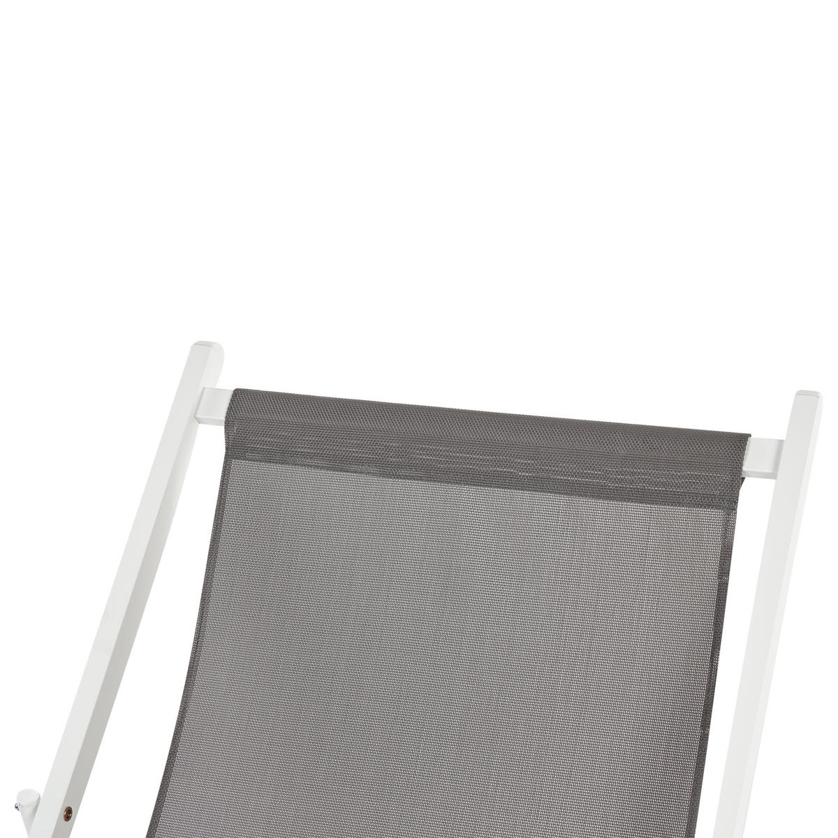 GARTENSTUHL Grau Locri II - Weiß/Grau, Metall (60/79/95cm) - Beliani