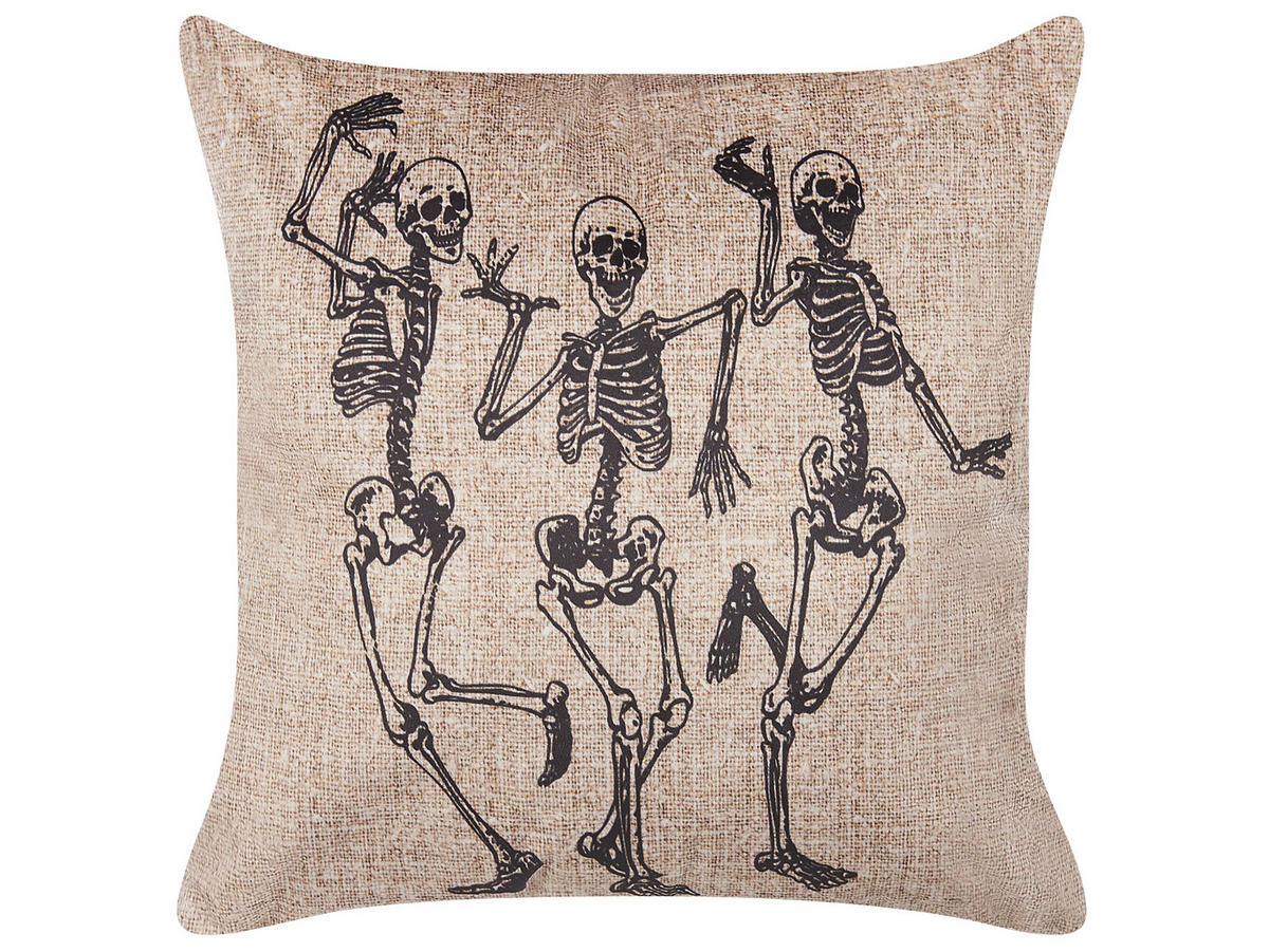 DEKOKISSEN 2er-Set Hellbeige 45/45 cm Mortesti - Beige, Textil (45/45cm) - Beliani