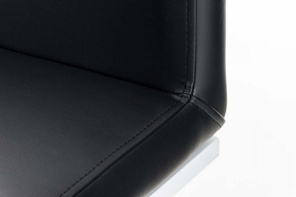 BARHOCKER Lederlook Schwarz - Schwarz/Weiß, Textil/Metall (42/86/44cm) - CLP