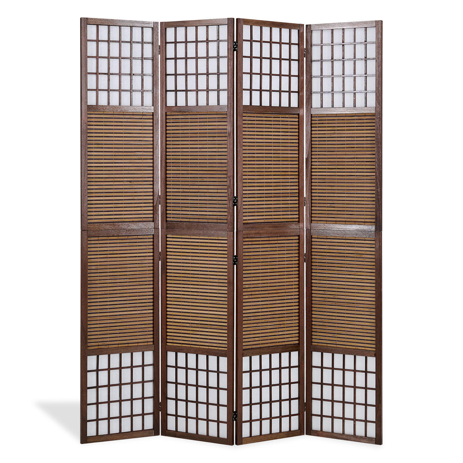 Homestyle4u Paravent Braun 160x200x2 cm