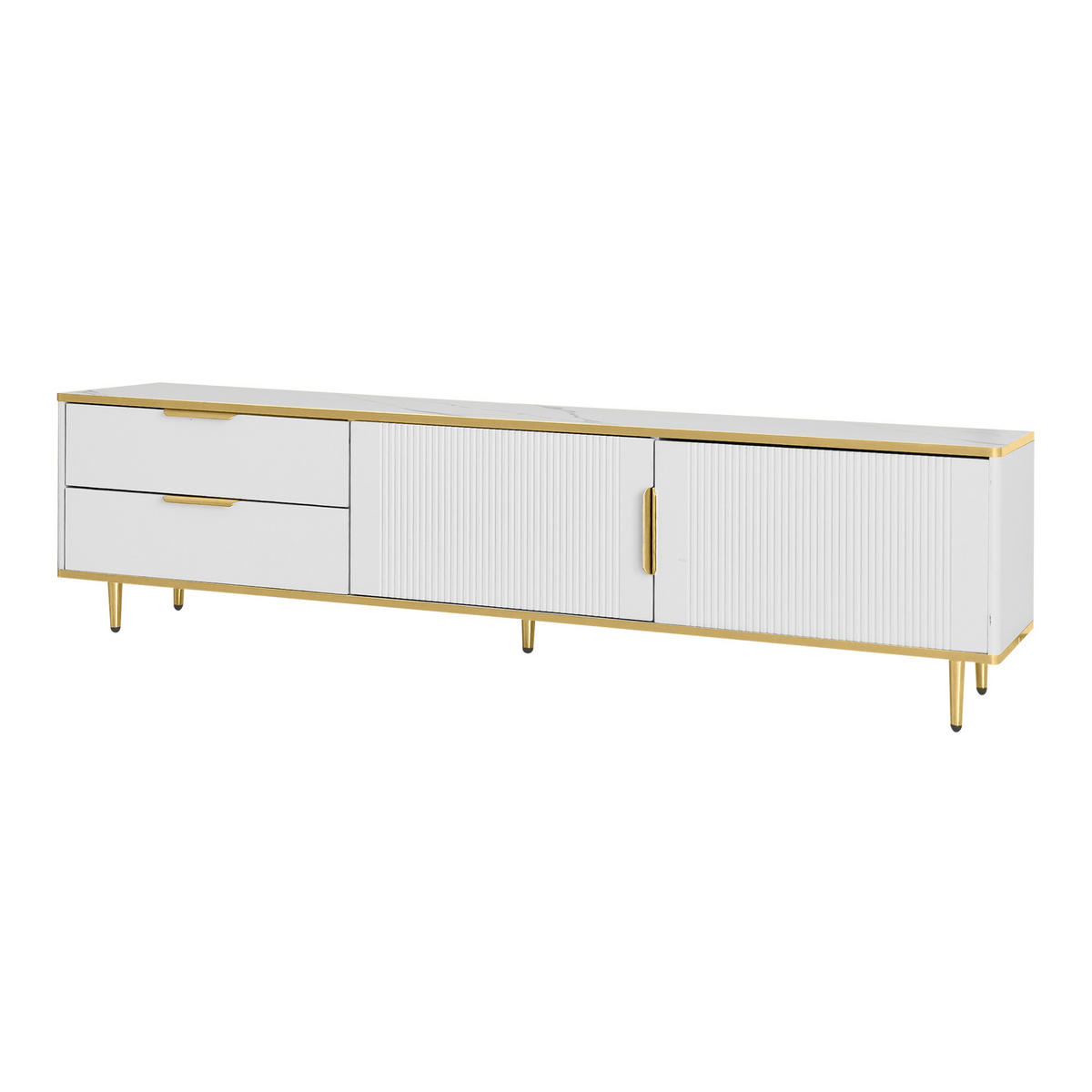 TV-BOARD Weiß 175/40/45 cm - Weiß, Holzwerkstoff (170/45/37cm) - PANGIVO