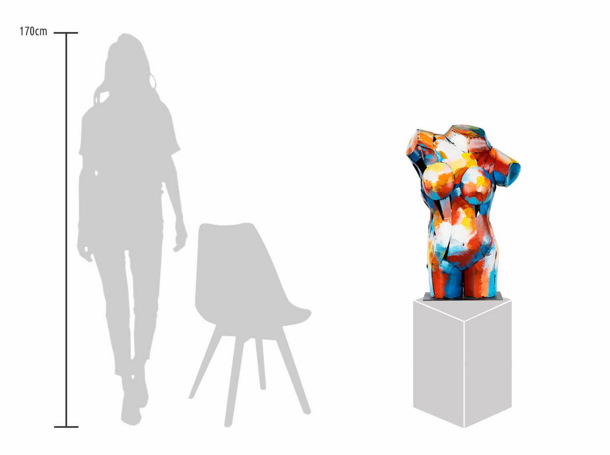 METALLSKULPTUR Bunt 75/43 cm - Multicolor, Metall (5/43/20cm) - KUNSTLOFT