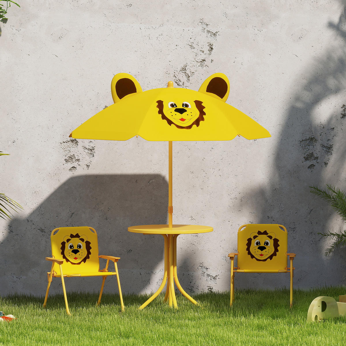 KINDERTISCHGRUPPE Gelb 49.5/49.5/50.0cm - Gelb, Metall (49.5/50/49.5cm)