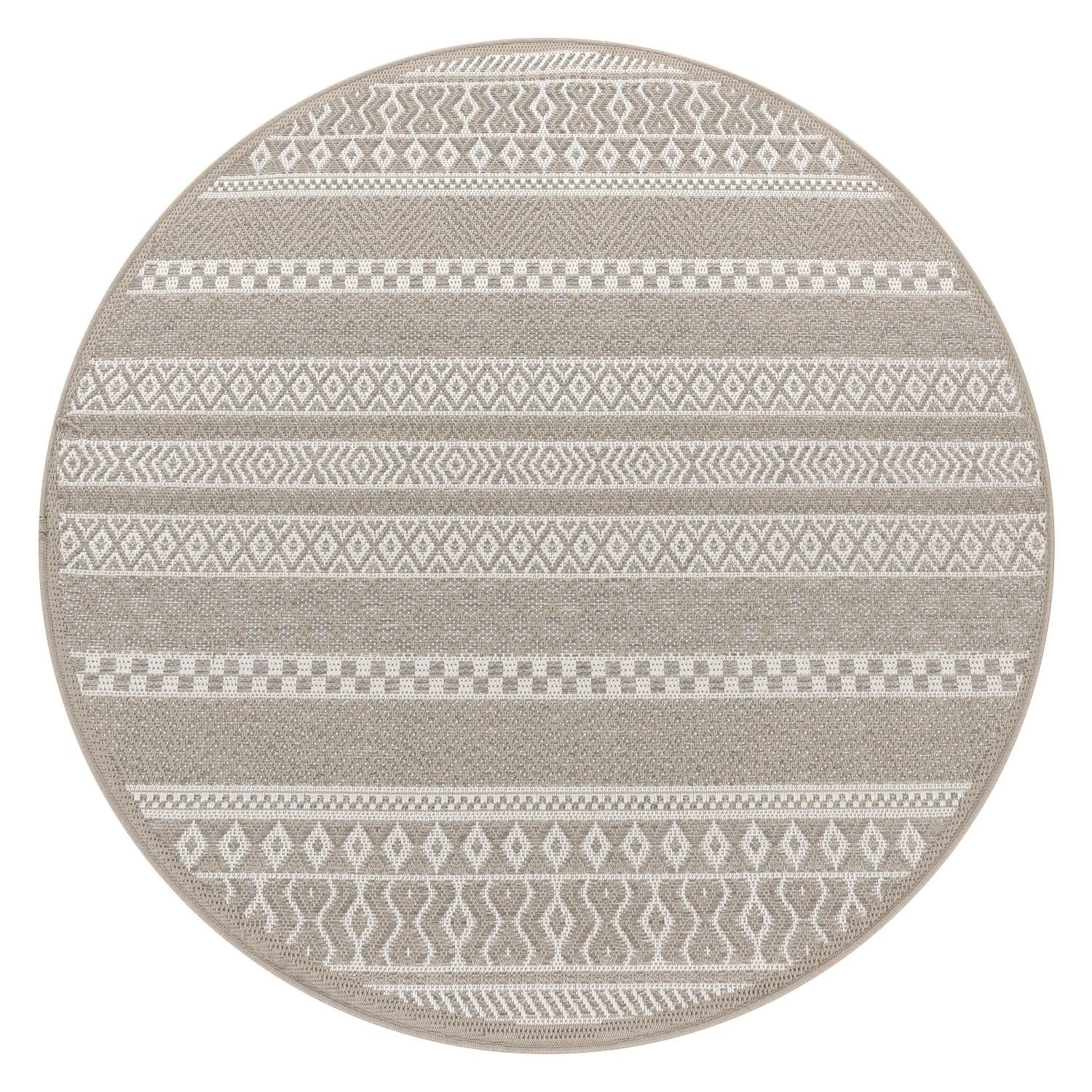 Paco Home Outdoorteppich Beige 160x160 cm