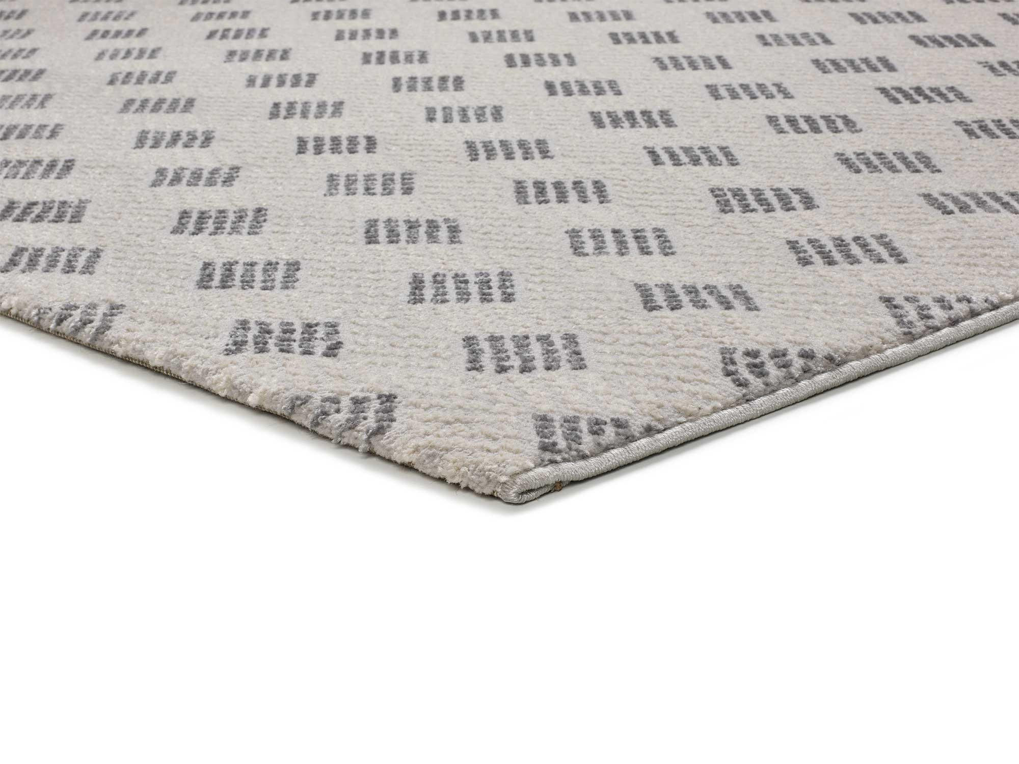 WEBTEPPICH grau Baresa 133/190 cm - Creme/Grau, Naturmaterialien/Textil (133/190cm) - Atticgo