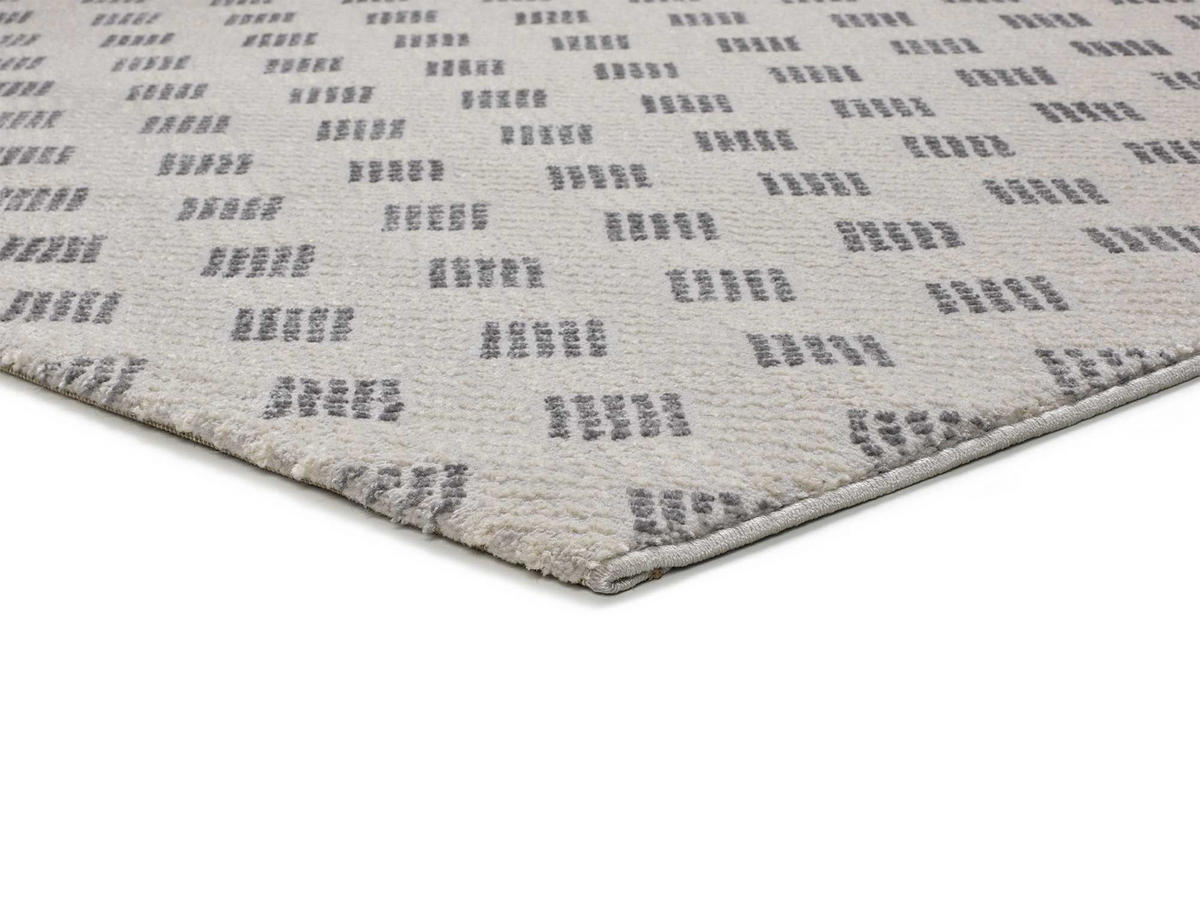 WEBTEPPICH grau Baresa 80/150 cm - Creme/Grau, Naturmaterialien/Textil (80/150cm) - Atticgo