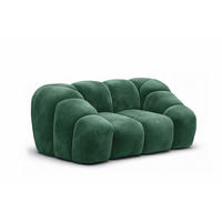 SESSEL modular, Veloursstoff Bluvel, Grün, CROISSANT - Grün, Holz (168/72/115cm) - Kaiser Möbel