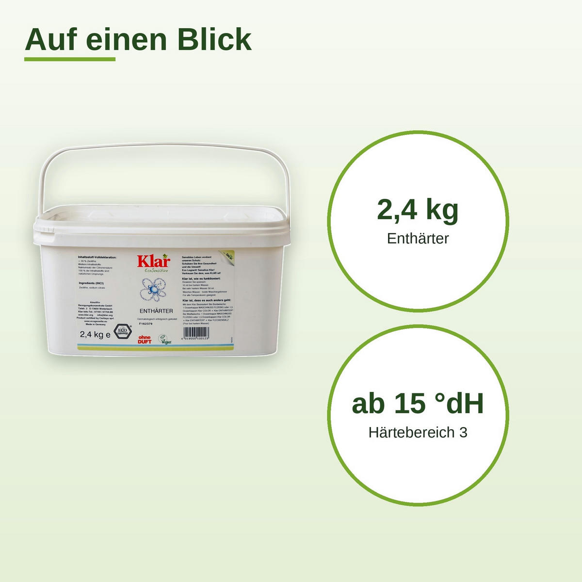 KLAR Enthärter 2.4kg ohne Duft - Ahornfarben, Fell (15/1/15cm) - ich-zapfe