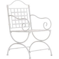 GARTENSTUHL Metall Antik Weiß - Weiß, Metall (56/92/53cm) - CLP