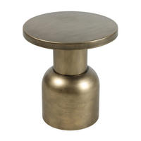 COUCHTISCH, Gold - Gelb, Metall (60/60/43.5cm) - Oviala