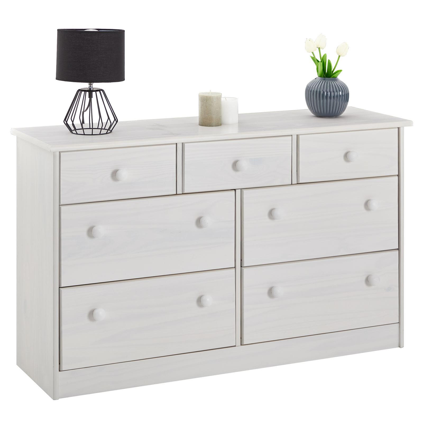 KOMMODE RONDO - Weiß, Holz (117/74/35cm) - IDIMEX