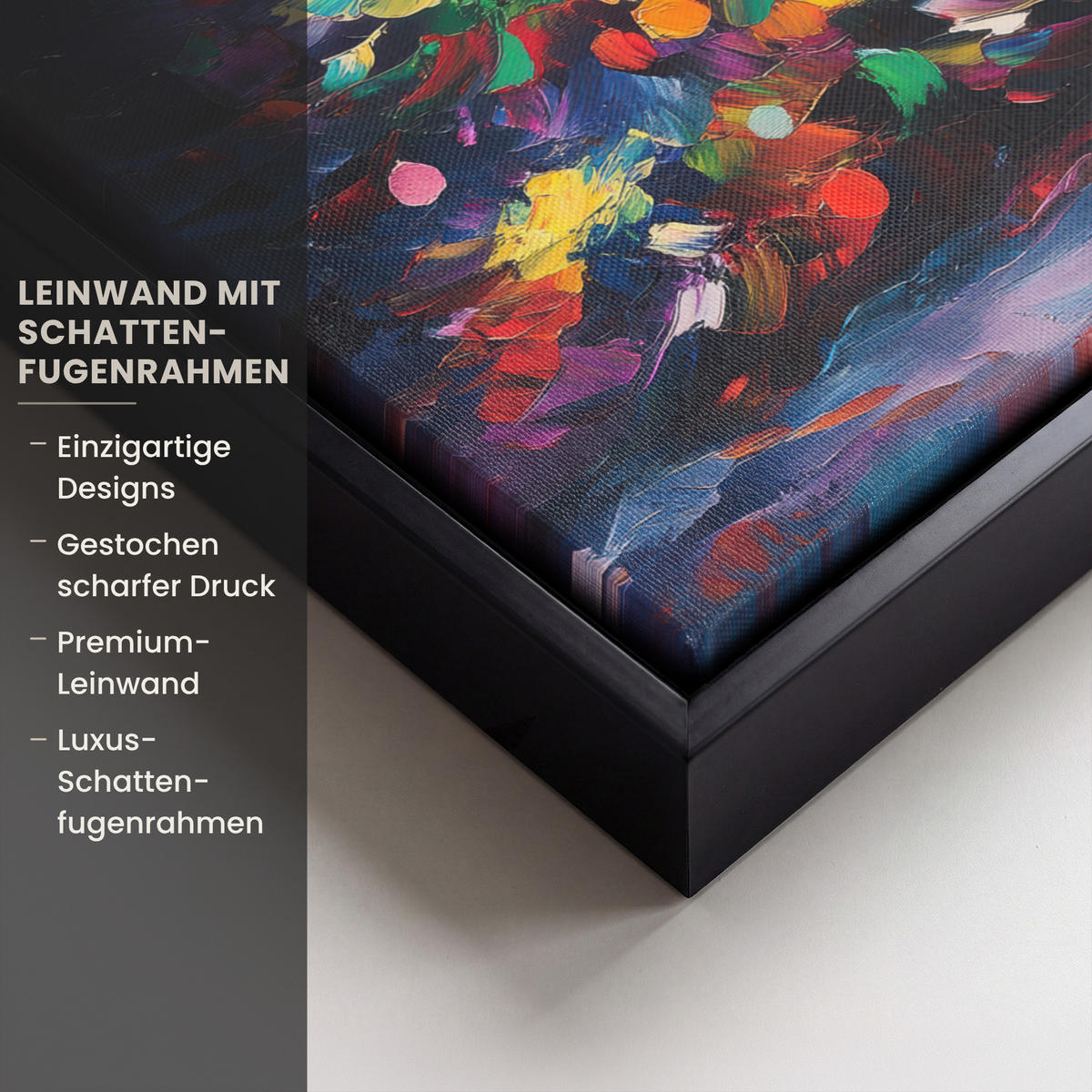 LEINWAND Bilder mit Rahmen - Weihnachtsbaum - Weihnachten - Abstrakt - Farbenfroh - 20x30 - Multicolor, Textil (20/30cm) - MuchoWow