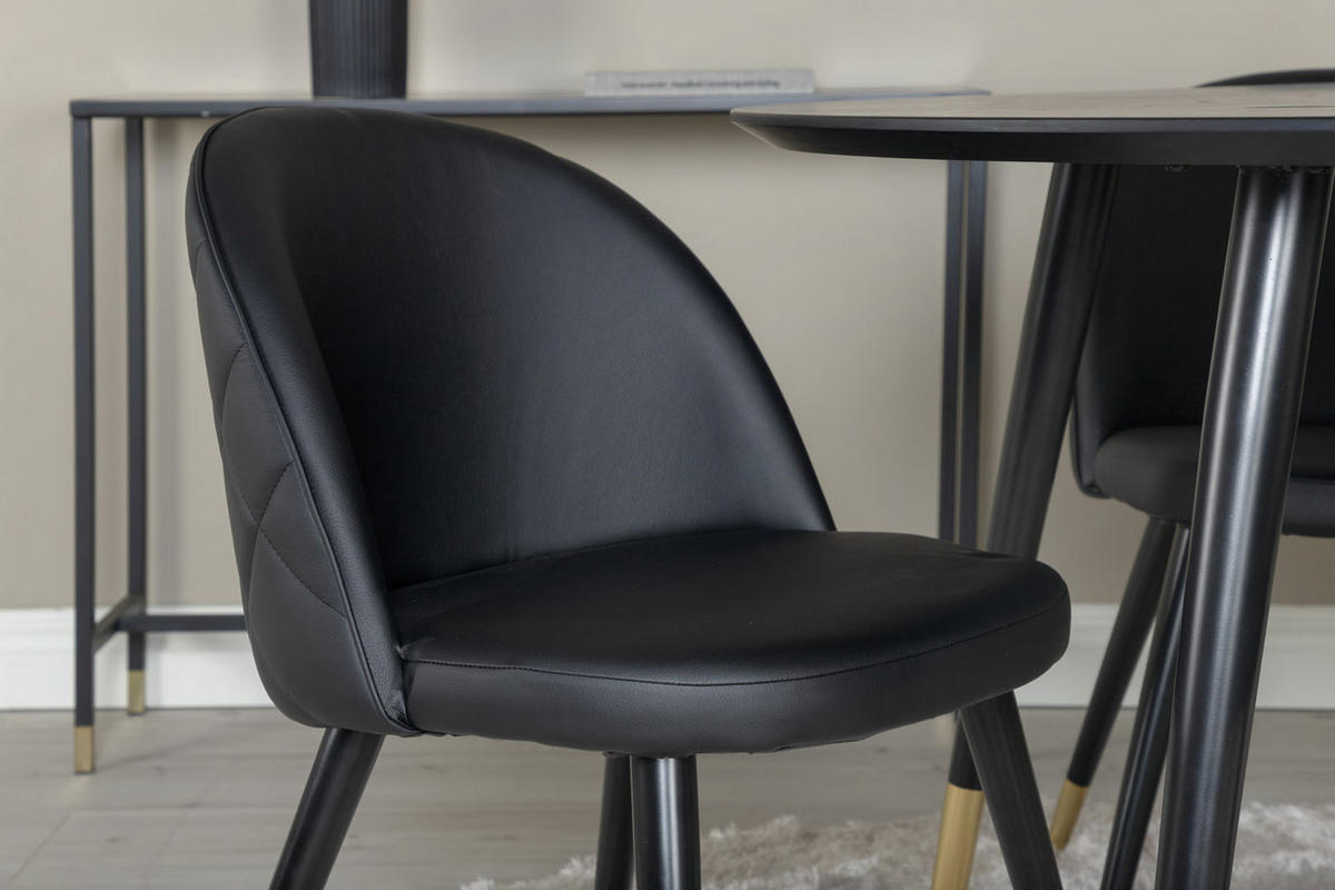TISCHGRUPPE Schwarz - Schwarz, Holzwerkstoff (115/75/115cm) - ebuy24