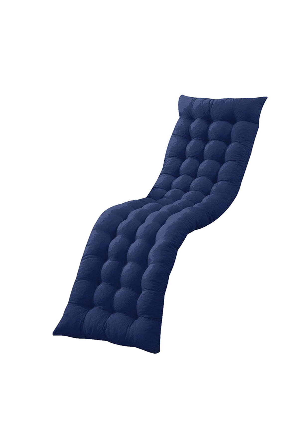 SONNENLIEGENAUFLAGE für Garten- und Terrassenstühle aus Polyester Schaumstoff in Dunkelblau 160 cm B x 50 cm - Dunkelblau, Textil (50/160cm) - Livingandhome