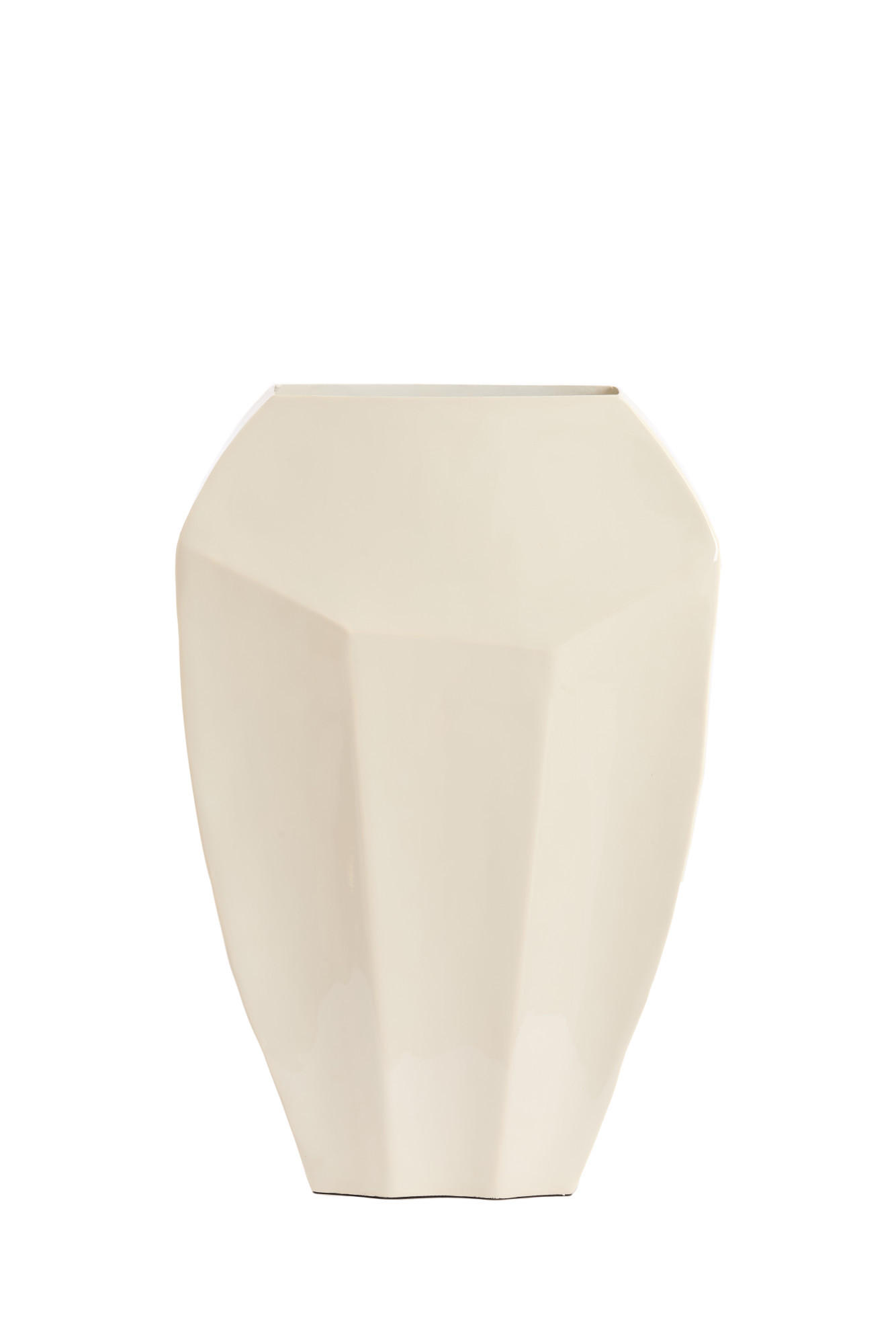 VASE Cordoba Weiß 30/13/45 cm - Creme, Metall (45cm) - Light & Living
