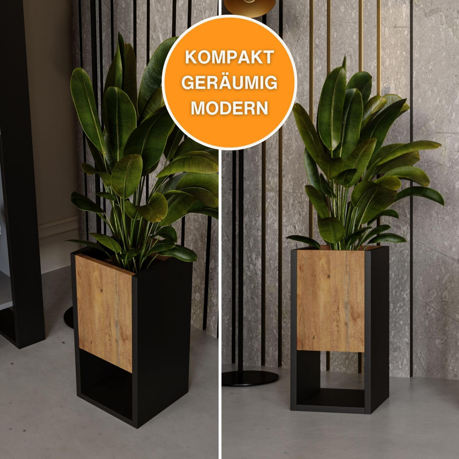 BLUMENKASTEN - Nussbaumfarben, Holzwerkstoff (23/45/23cm) - RAUMHIRSCH FURNITURE