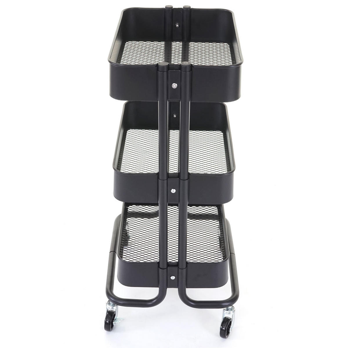 SERVIERWAGEN OHNE GRIFF Schwarz - Schwarz, Metall (44/79/37cm) - MCW