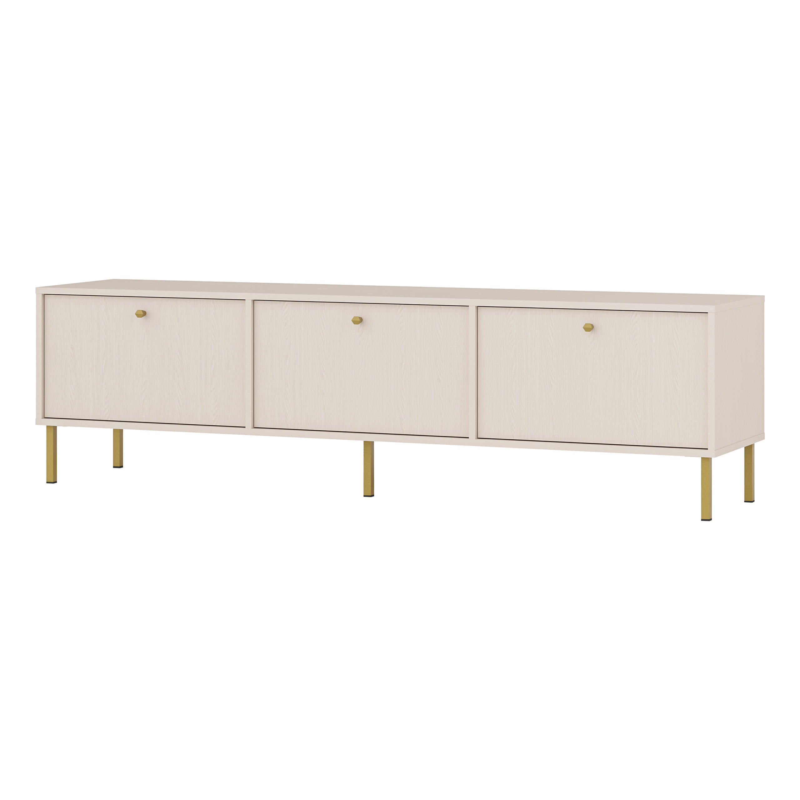 LOWBOARD TORINO 180x40,8x50 cm mit 3 Türen Beige - Beige, Holzwerkstoff (180/50/40.8cm) - MASSENO