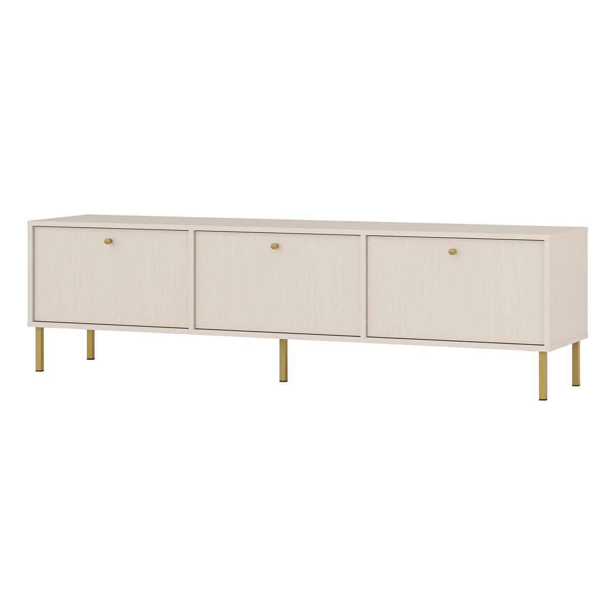 LOWBOARD TORINO 180x40,8x50 cm mit 3 Türen Beige - Beige, Holzwerkstoff (180/50/40.8cm) - MASSENO