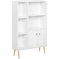 AKTENREGAL DE-14395 skandinavisch mit Schrankfach Weiß - Weiß, Holzwerkstoff (235/123/80cm) - ComfortXL