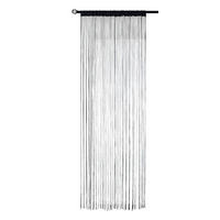 FADENGARDINE Shanghai HxB 250x145 cm Schwarz Lurex - Schwarz, Textil (145/250cm) - Gardinenbox