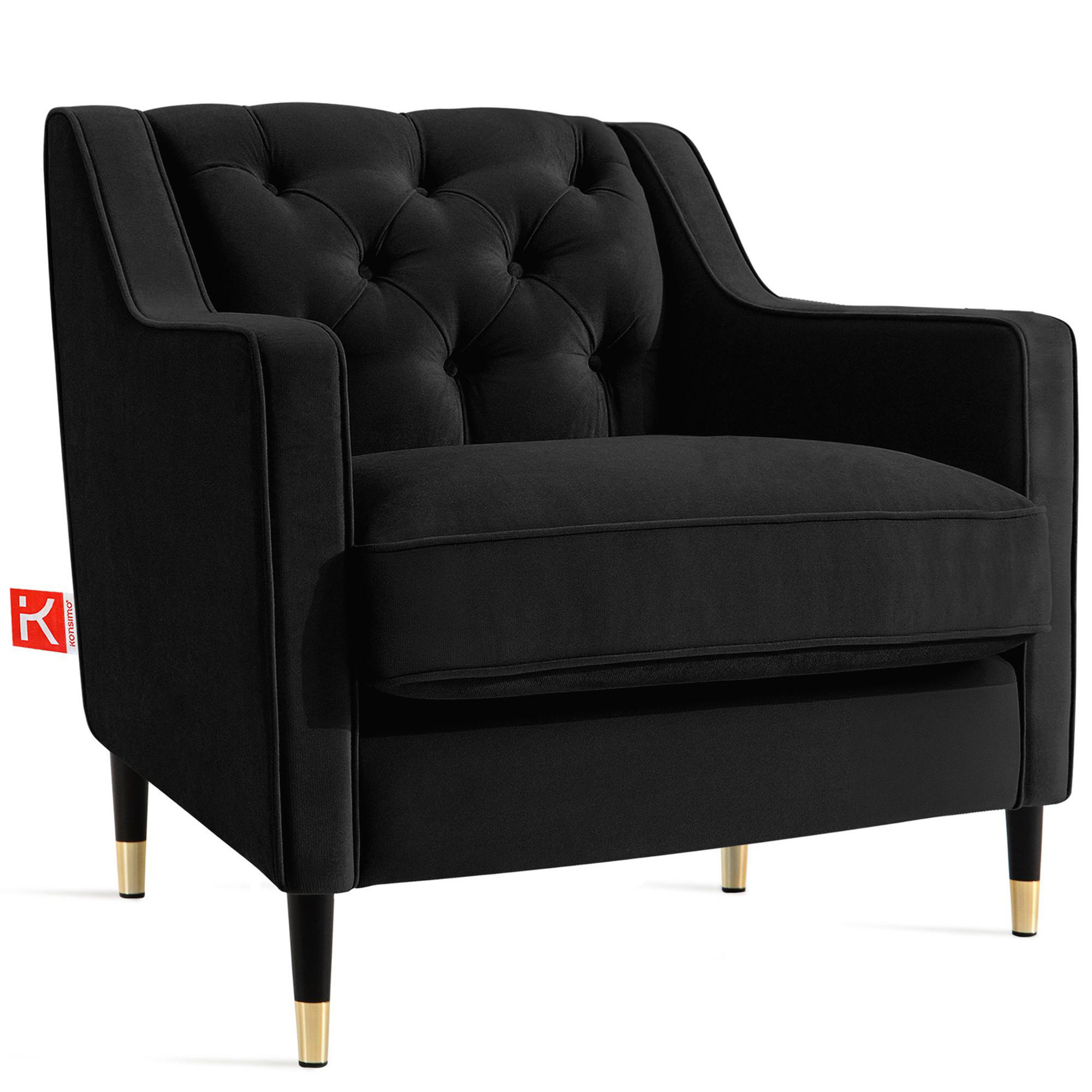 Konsimo® Sessel Schwarz 77x78x80 cm