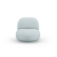 DREHSESSEL Chuck aus Chenille-Stoff hellblau - Hellblau, Textil (77/80/78cm) - Micadoni