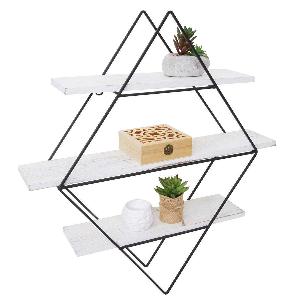 WANDREGAL Weiß - Weiß, Holz (55/60/12cm) - MCW