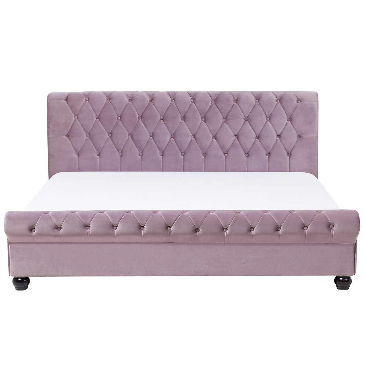 POLSTERBETT 180/200cm Rosa Avallon - Pink, Textil (180/200cm) - Beliani